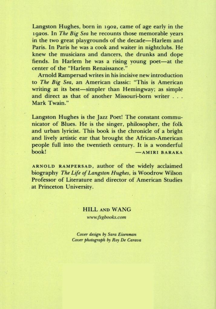 Weitere Ansicht: The Big Sea | Langston Hughes