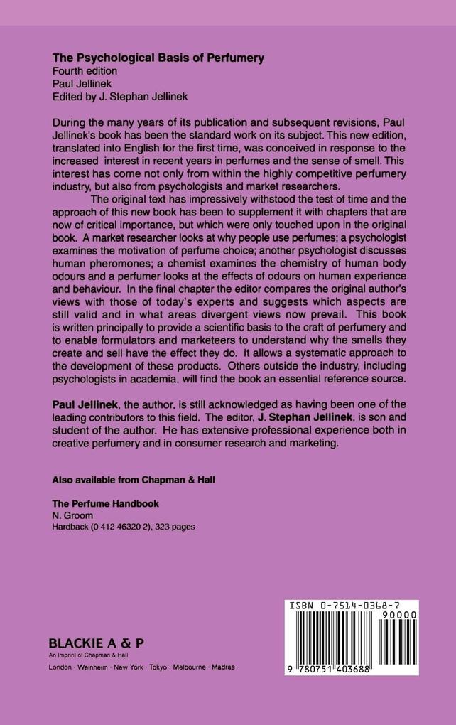 Weitere Ansicht: The Psychological Basis of Perfumery