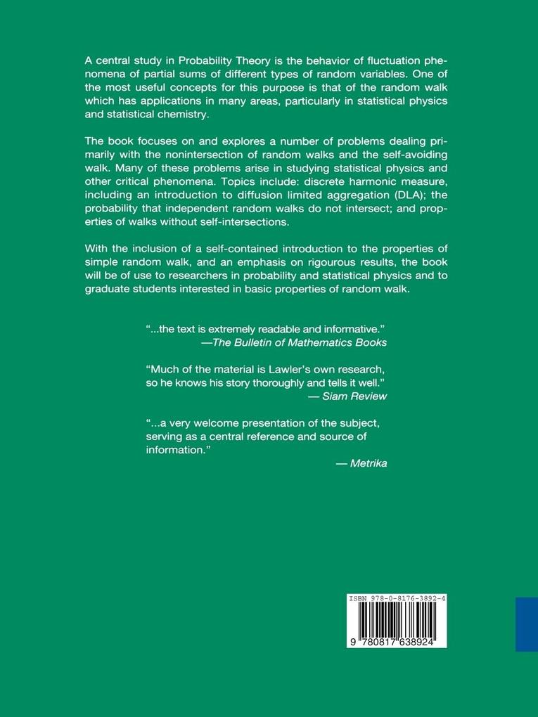 Weitere Ansicht: Intersections of Random Walks | Gregory F. Lawler