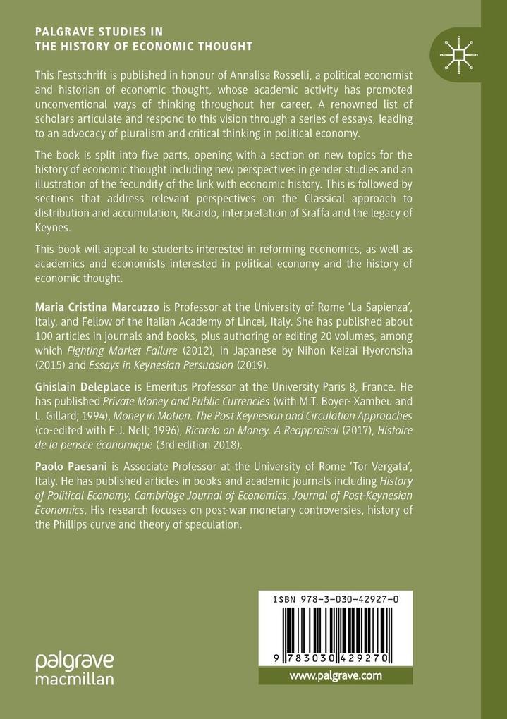 Weitere Ansicht: New Perspectives on Political Economy and Its History