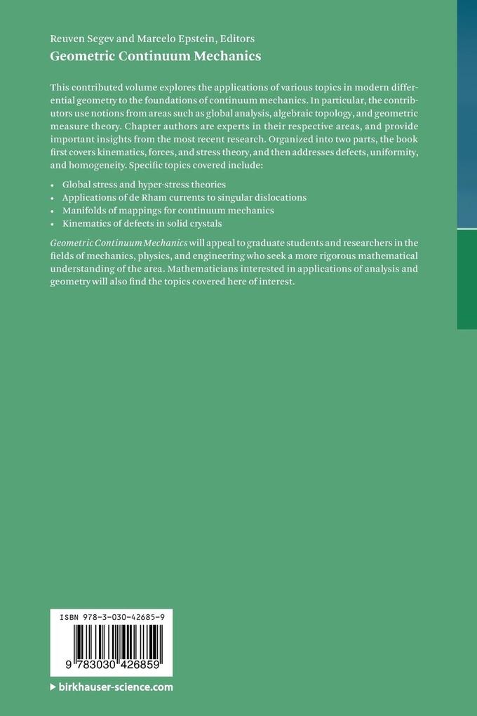 Weitere Ansicht: Geometric Continuum Mechanics