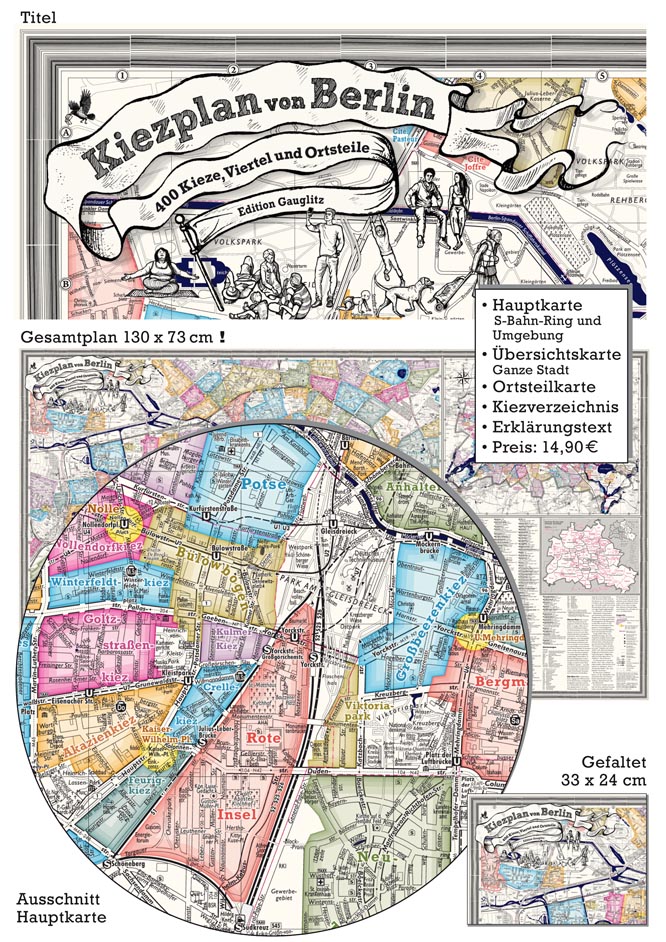 Weitere Ansicht: Kiezplan von Berlin | Gerd Gauglitz