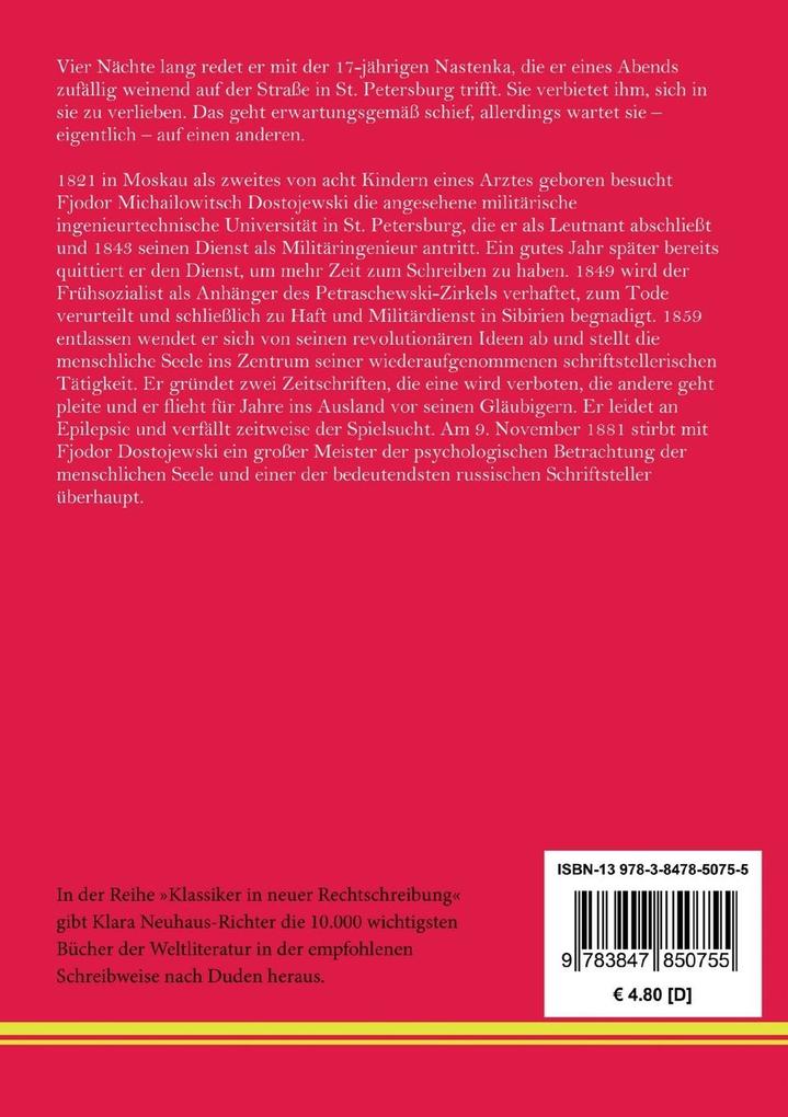 Weitere Ansicht: Weiße Nächte | Fjodor M. Dostojewski