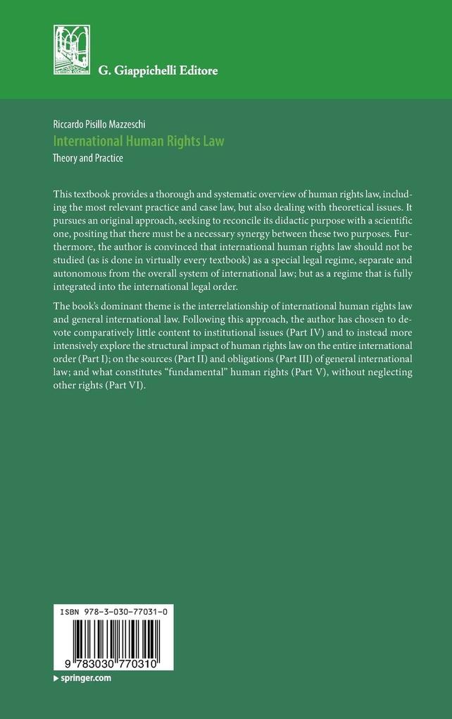 Weitere Ansicht: International Human Rights Law | Riccardo Pisillo Mazzeschi