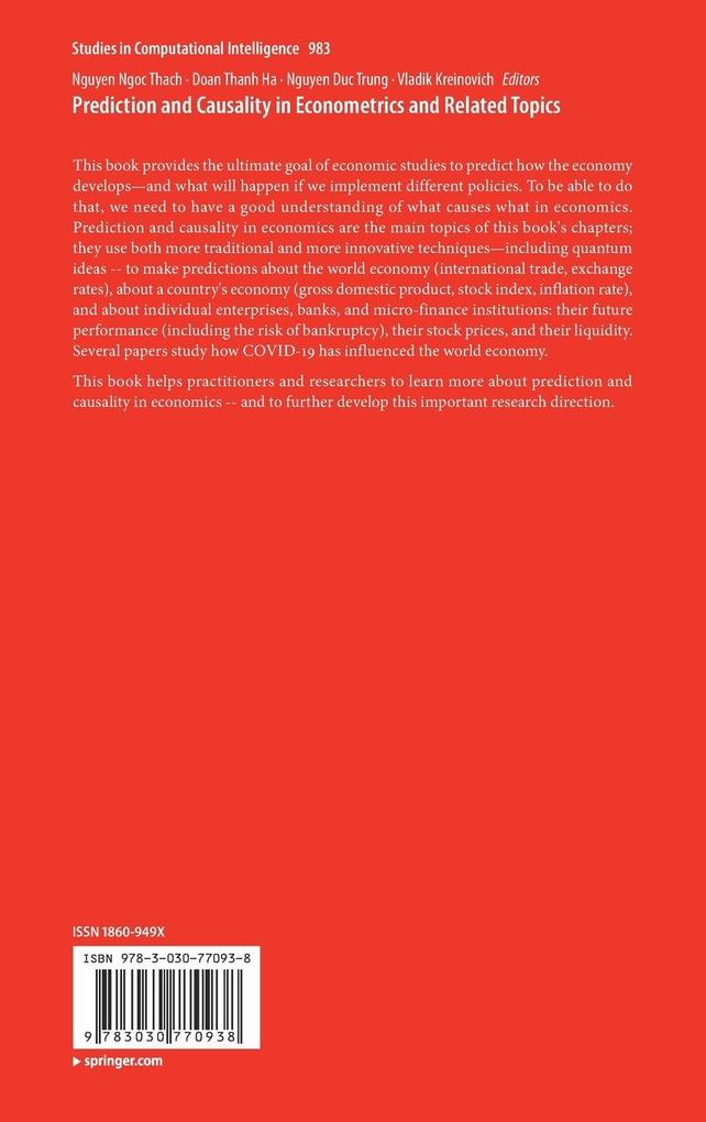 Weitere Ansicht: Prediction and Causality in Econometrics and Related Topics