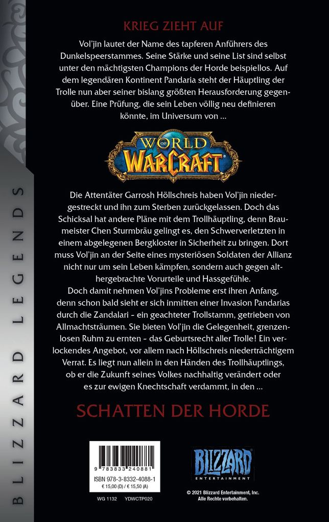 Weitere Ansicht: World of Warcraft: Vol'jin - Schatten der Horde | Michael A. Stackpole