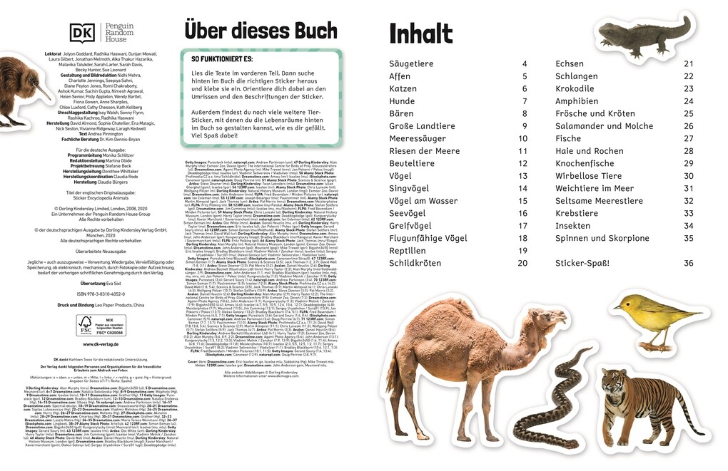 Weitere Ansicht: Sticker-Lexikon. Tiere