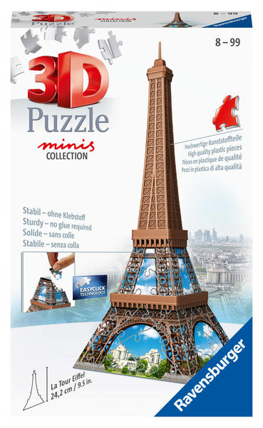 Produktbild: Ravensburger - 3D Puzzle-Mini Eiffelturm, 54 Teile