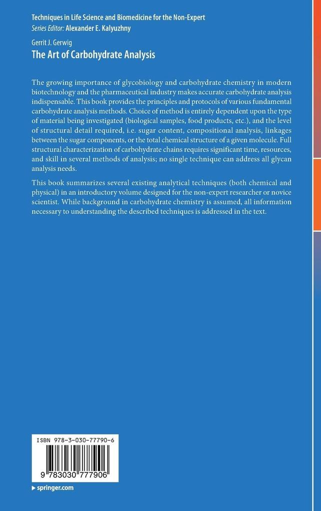 Weitere Ansicht: The Art of Carbohydrate Analysis | Gerrit J. Gerwig