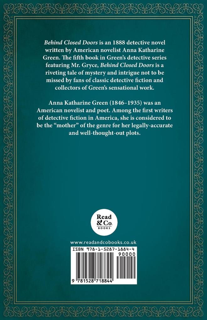 Weitere Ansicht: Behind Closed Doors | Anna Katharine Green