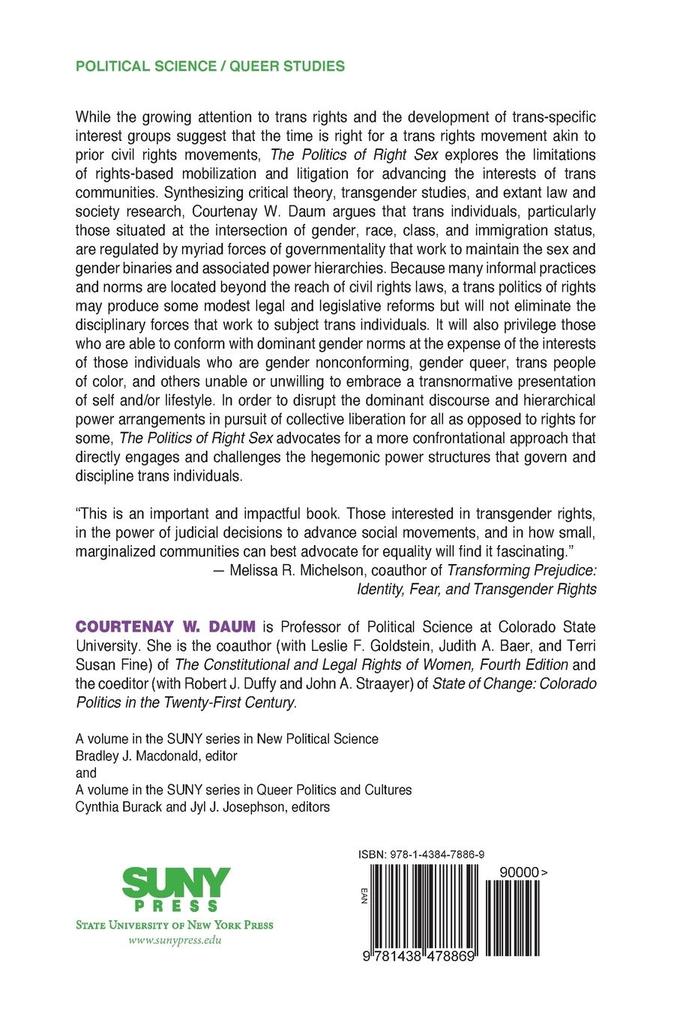 Weitere Ansicht: The Politics of Right Sex | Courtenay W. Daum