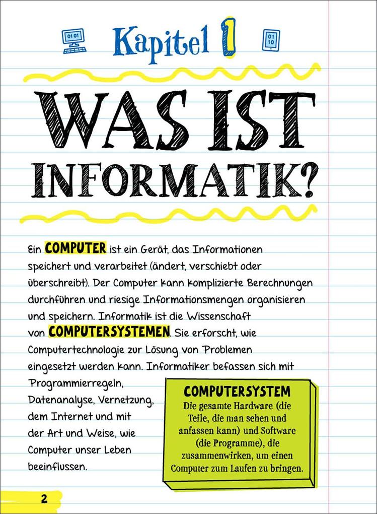 Weitere Ansicht: Big Fat Notebook - Alles, was du für Informatik brauchst - Das Starterkit für angehende Programmierer | Grant Smith