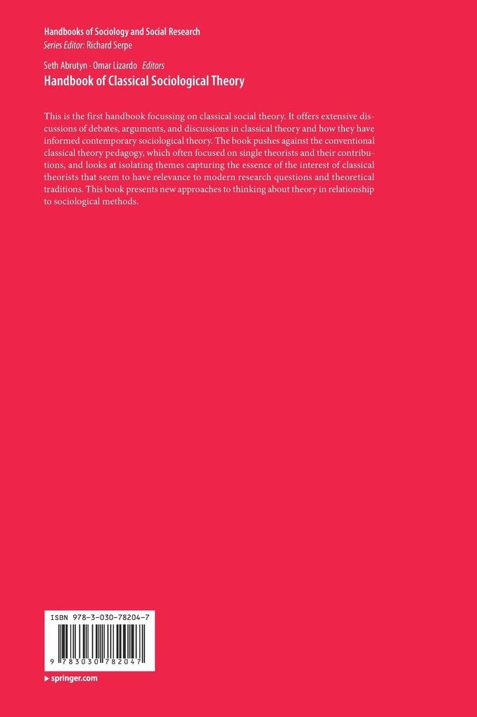 Weitere Ansicht: Handbook of Classical Sociological Theory