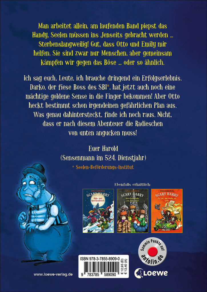 Weitere Ansicht: Scary Harry (Band 9) - Das Skelett mit der goldenen Sense | Sonja Kaiblinger