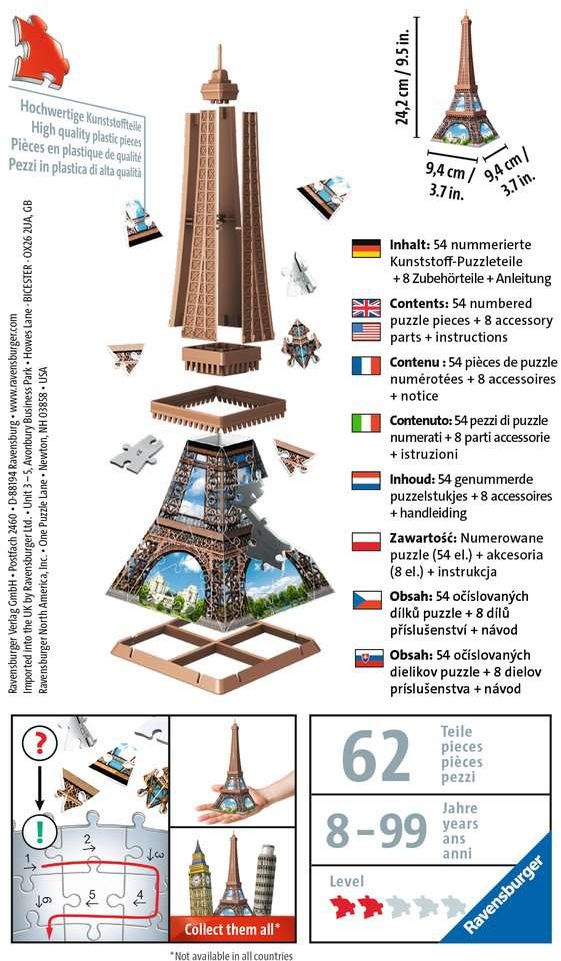 Weitere Ansicht: Ravensburger - 3D Puzzle-Mini Eiffelturm, 54 Teile