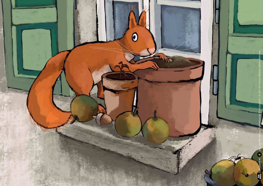 Weitere Ansicht: Fünf Nüsse für Eichhörnchen. Kamishibai Bildkartenset | Henrike Wilson