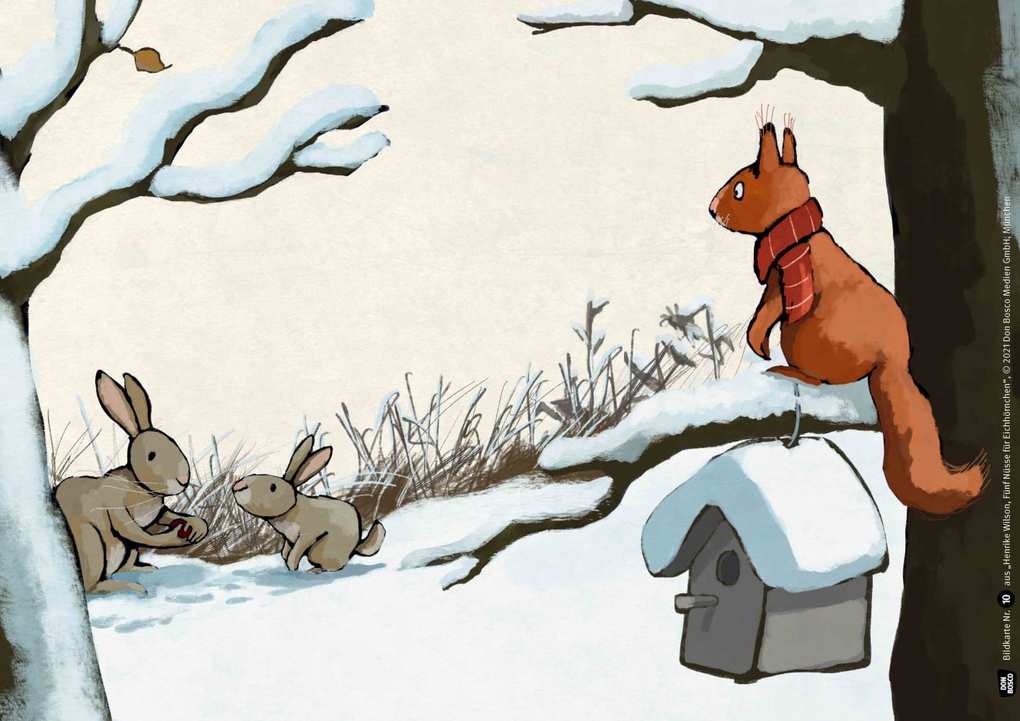 Weitere Ansicht: Fünf Nüsse für Eichhörnchen. Kamishibai Bildkartenset | Henrike Wilson