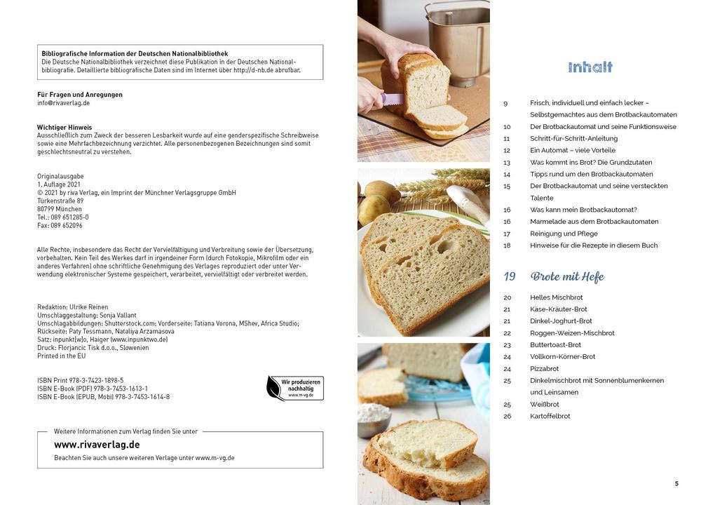 Weitere Ansicht: Brotbackautomat - Das Rezeptbuch | Veronika Pichl