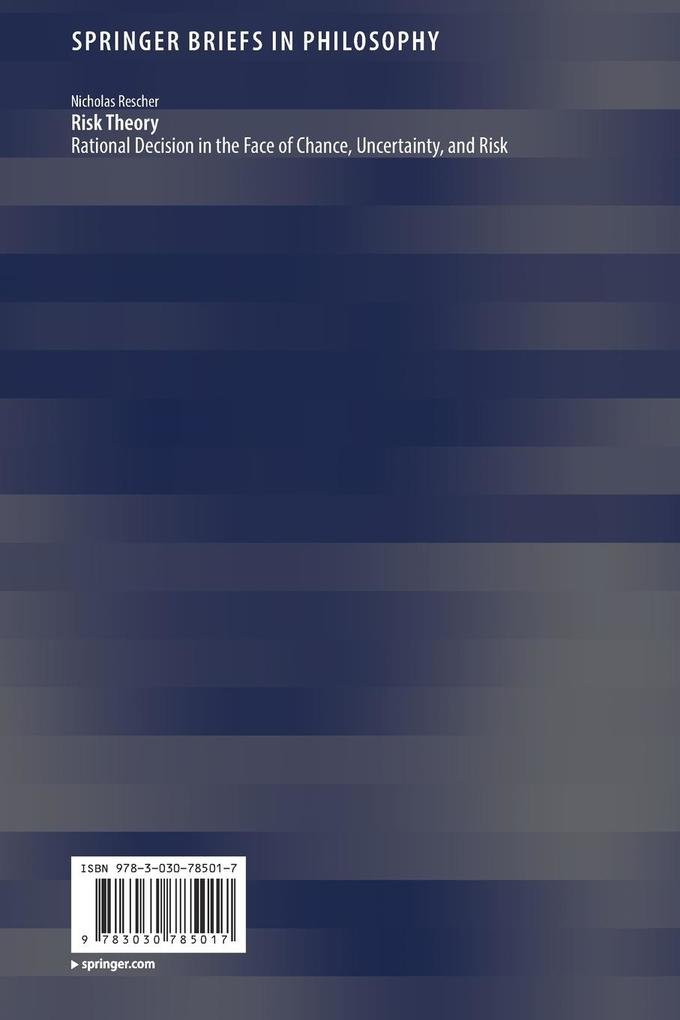 Weitere Ansicht: Risk Theory | Nicholas Rescher