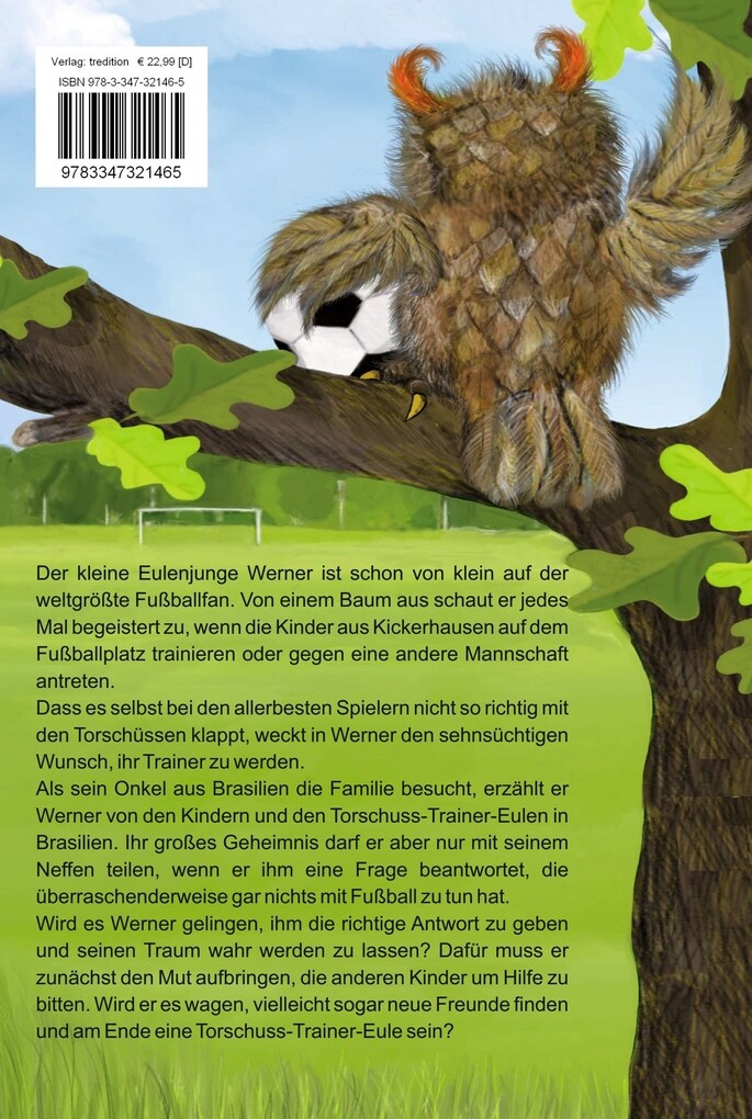 Weitere Ansicht: Der kleine Eulenjunge Werner und sein großer Fußball-Traum | Angelika Hamm-Bonczek