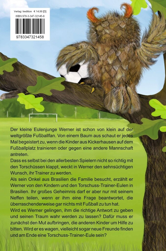 Weitere Ansicht: Der kleine Eulenjunge Werner und sein großer Fußball-Traum | Angelika Hamm-Bonczek