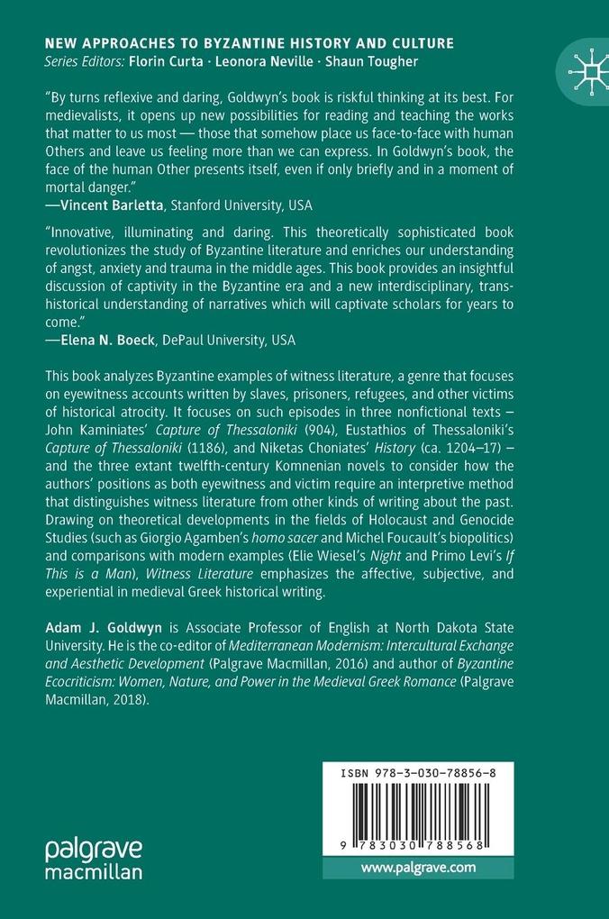 Weitere Ansicht: Witness Literature in Byzantium | Adam J. Goldwyn