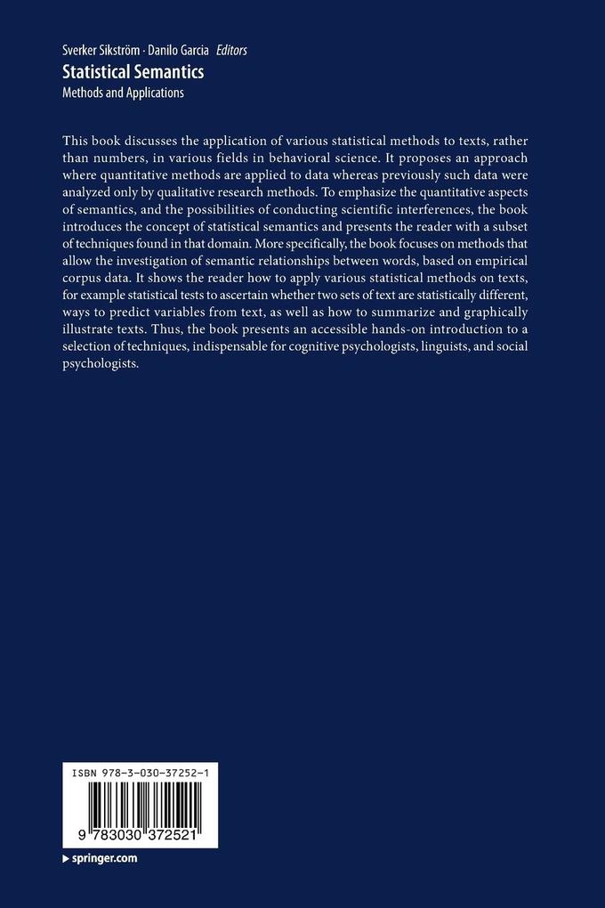 Weitere Ansicht: Statistical Semantics