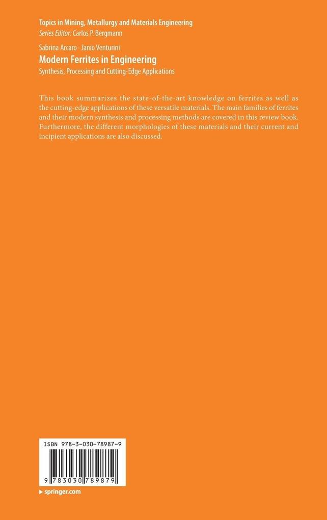 Weitere Ansicht: Modern Ferrites in Engineering | Sabrina Arcaro, Janio Venturini