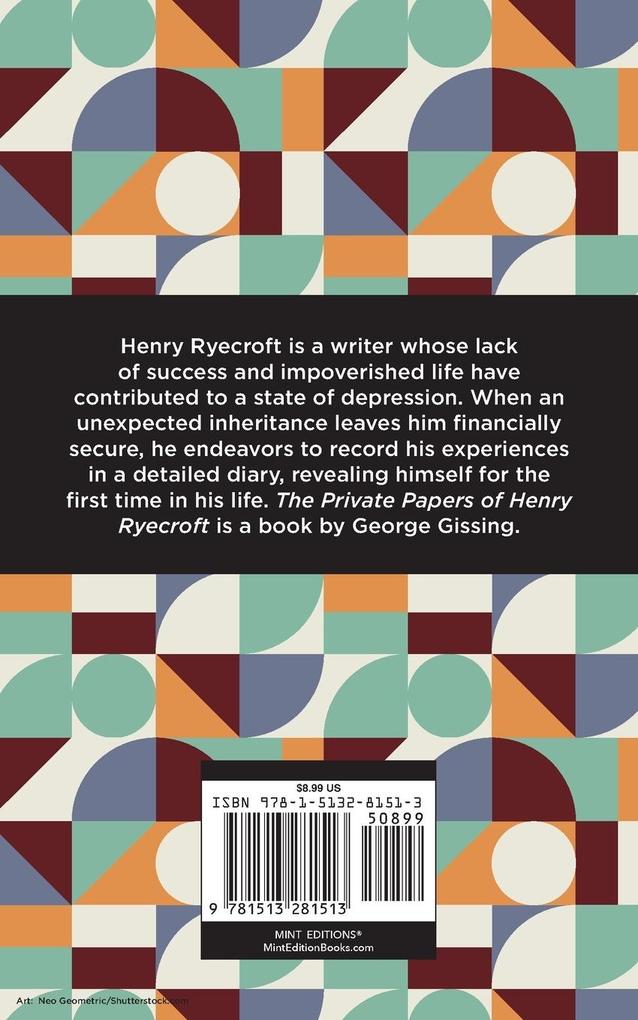 Weitere Ansicht: The Private Papers of Henry Ryecroft | George Gissing