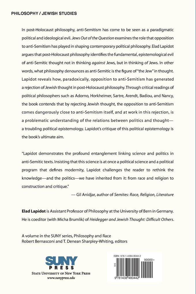 Weitere Ansicht: Jews Out of the Question | Elad Lapidot