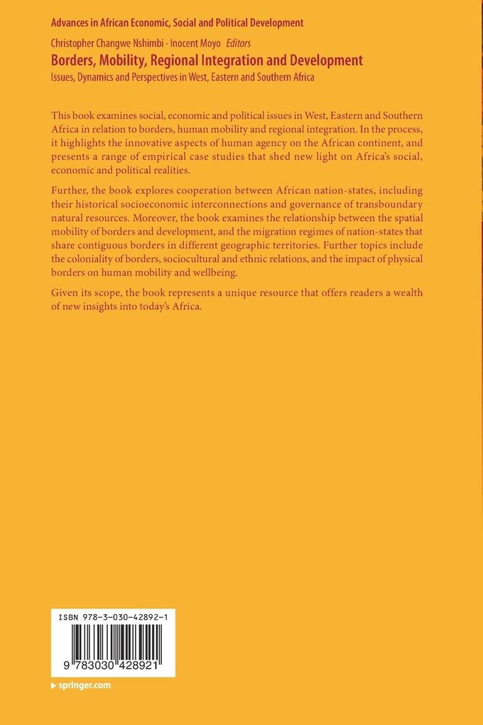 Weitere Ansicht: Borders, Mobility, Regional Integration and Development