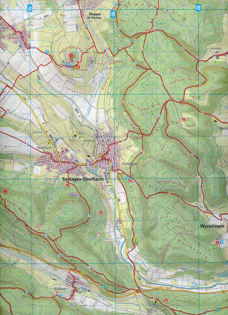 Weitere Ansicht: W260 Wanderkarte 1:25000 Tuttlingen