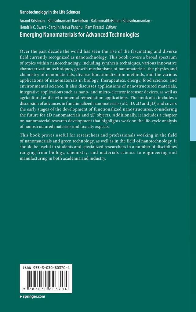 Weitere Ansicht: Emerging Nanomaterials for Advanced Technologies