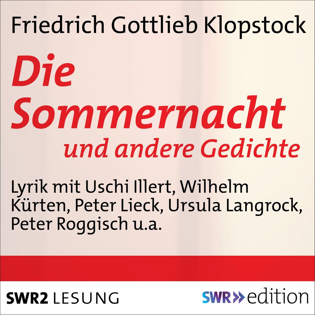 Produktbild: Die Sommernacht | Friedrich Gottlieb Klopstock Klopstock