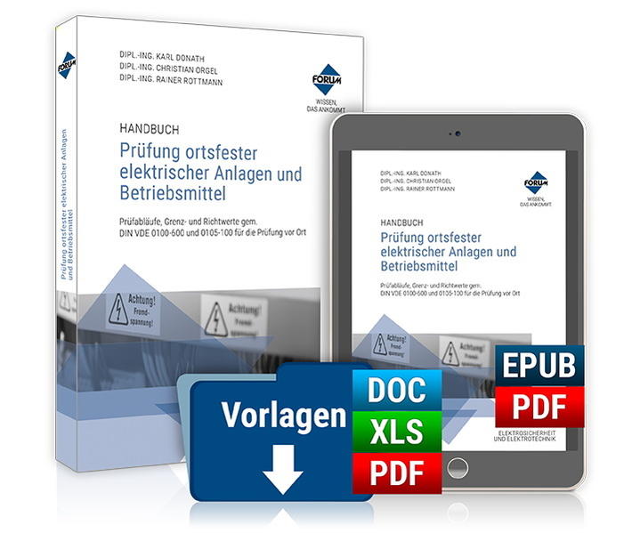 Produktbild: Handbuch Prüfung ortsfester elektrischer Anlagen und Betriebsmittel