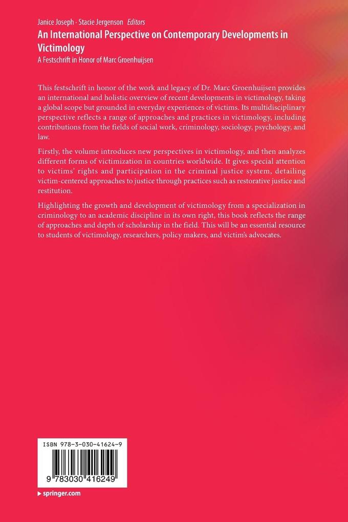 Weitere Ansicht: An International Perspective on Contemporary Developments in Victimology