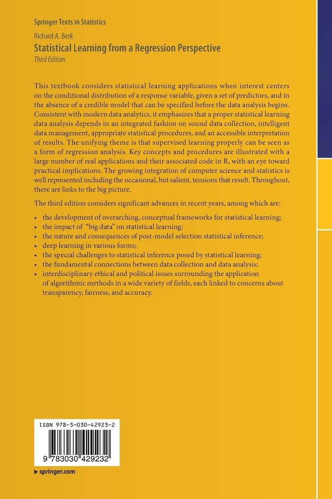 Weitere Ansicht: Statistical Learning from a Regression Perspective | Richard A. Berk