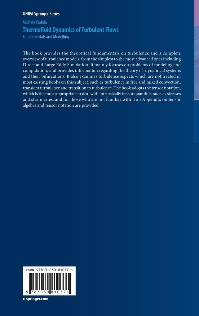 Weitere Ansicht: Thermofluid Dynamics of Turbulent Flows | Michele Ciofalo