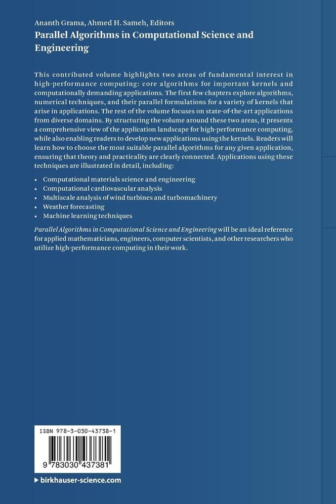 Weitere Ansicht: Parallel Algorithms in Computational Science and Engineering