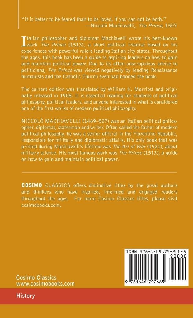 Weitere Ansicht: Prince | Niccolò Machiavelli