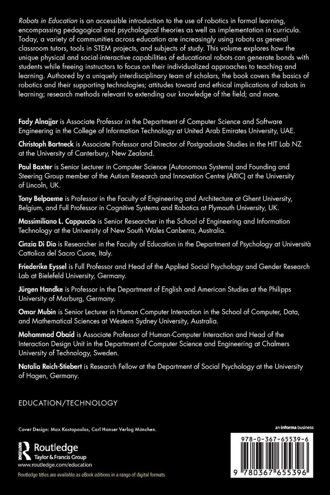 Weitere Ansicht: Robots in Education | Fady Alnajjar, Christoph Bartneck, Paul Baxter