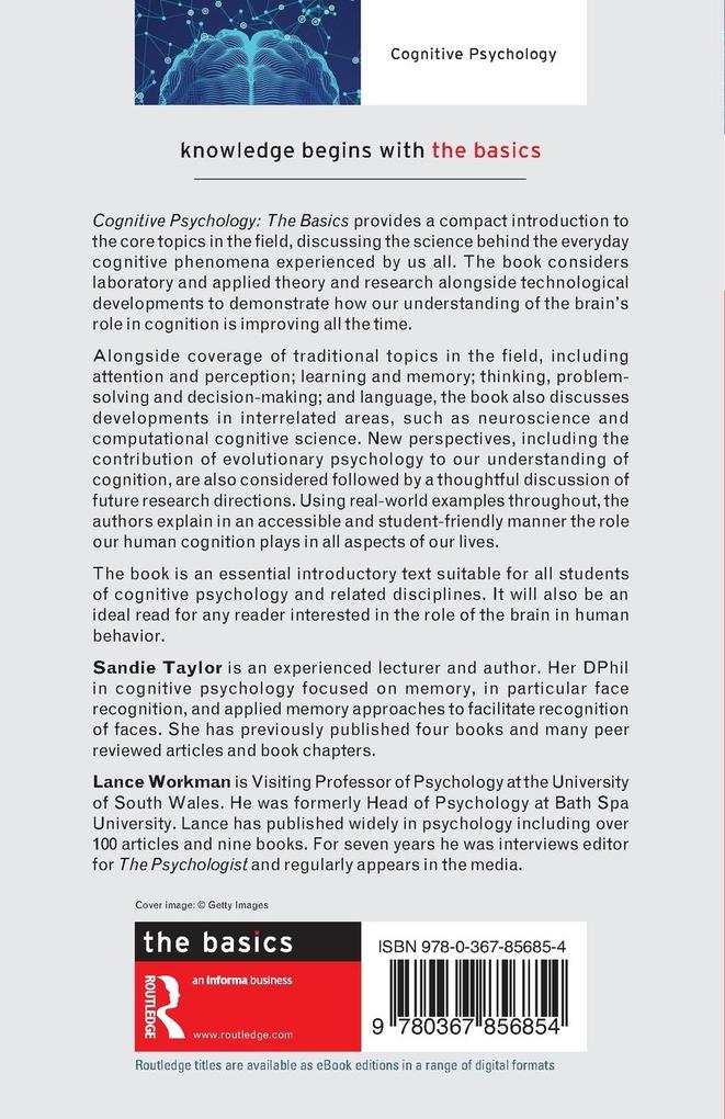 Weitere Ansicht: Cognitive Psychology | Lance Workman, Sandie Taylor
