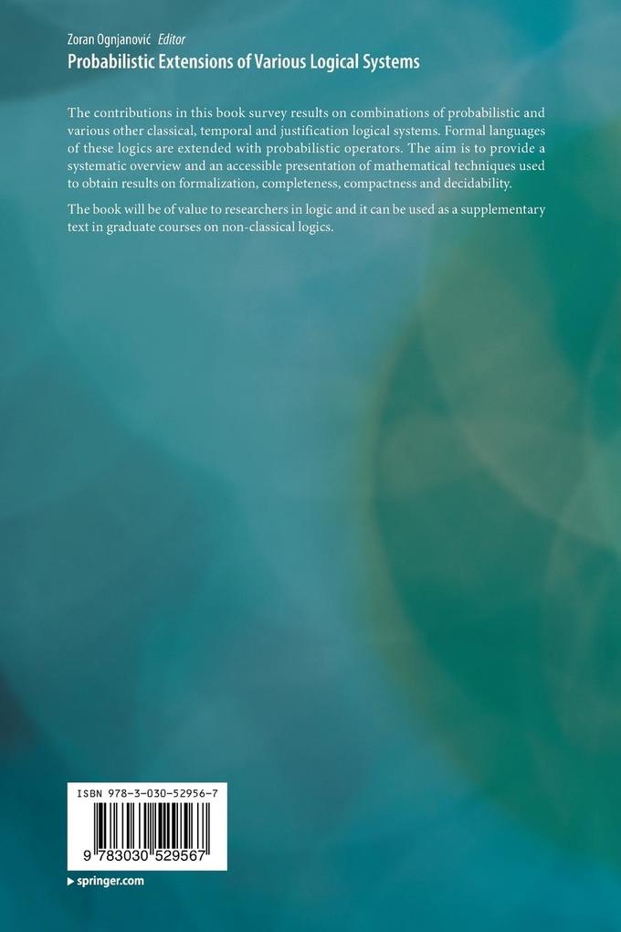 Weitere Ansicht: Probabilistic Extensions of Various Logical Systems