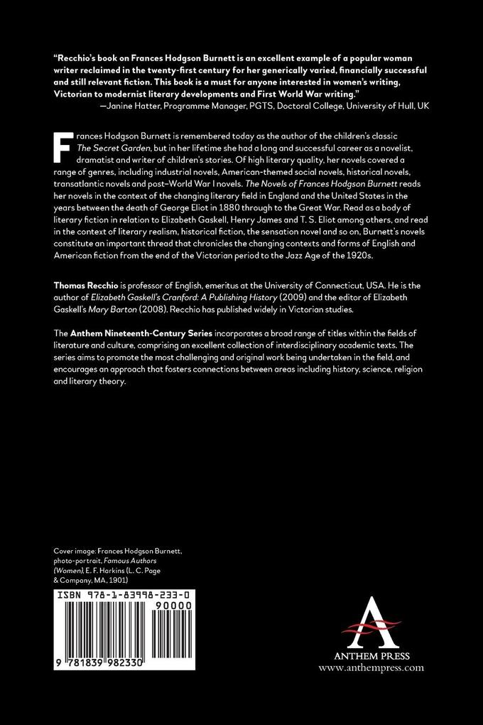 Weitere Ansicht: The Novels of Frances Hodgson Burnett | Thomas Recchio