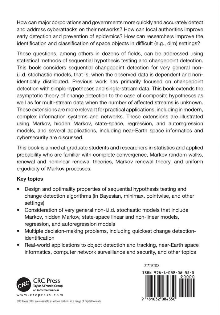 Weitere Ansicht: Sequential Change Detection and Hypothesis Testing | Alexander Tartakovsky