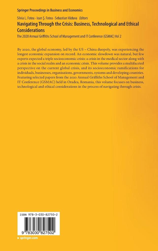 Weitere Ansicht: Navigating Through the Crisis: Business, Technological and Ethical Considerations