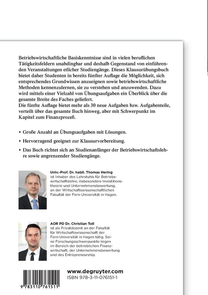 Weitere Ansicht: BWL-Klausuren | Thomas Hering, Christian Toll