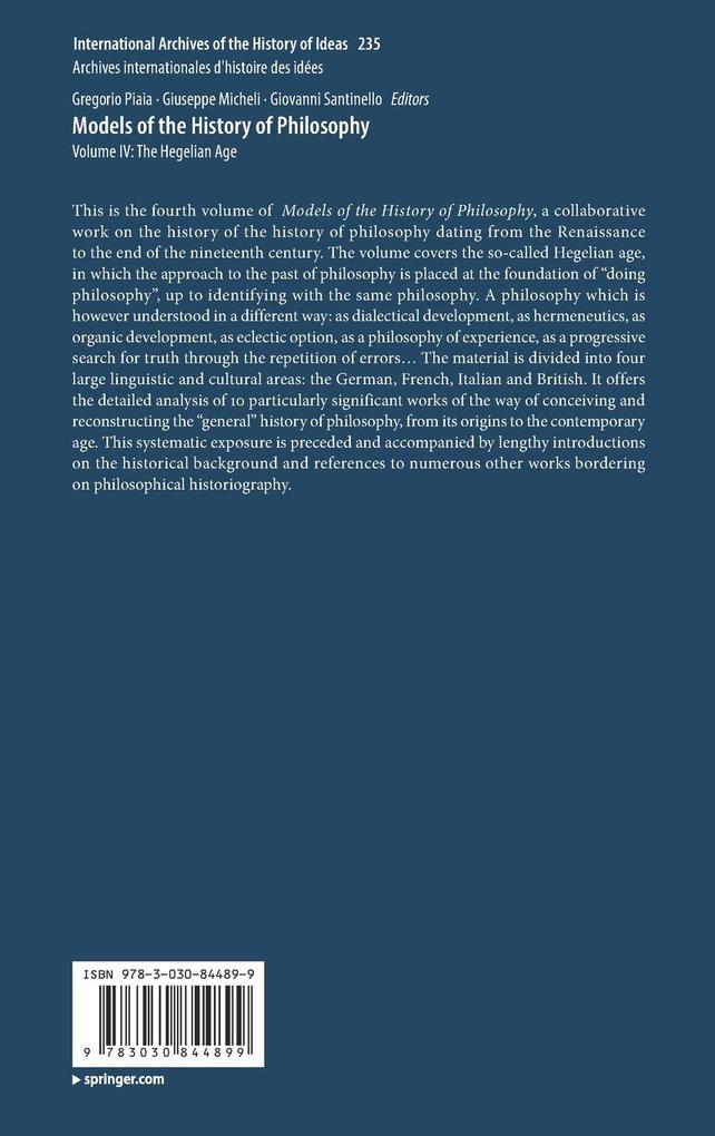 Weitere Ansicht: Models of the History of Philosophy