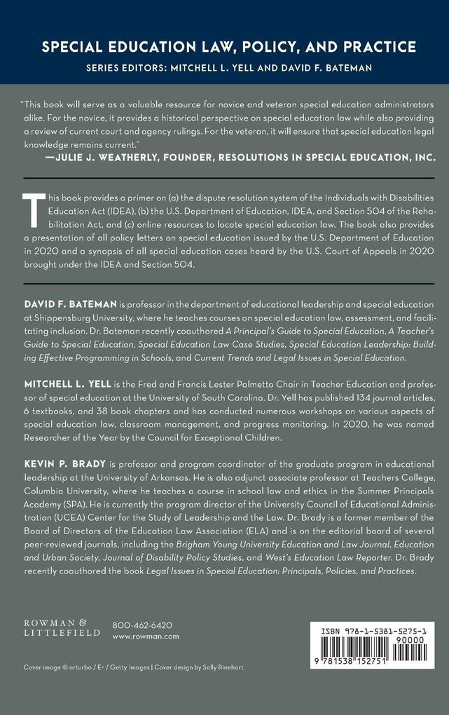 Weitere Ansicht: Special Education Law Annual Review 2020 | David F. Bateman, Mitchell L. Yell, Kevin P. Brady