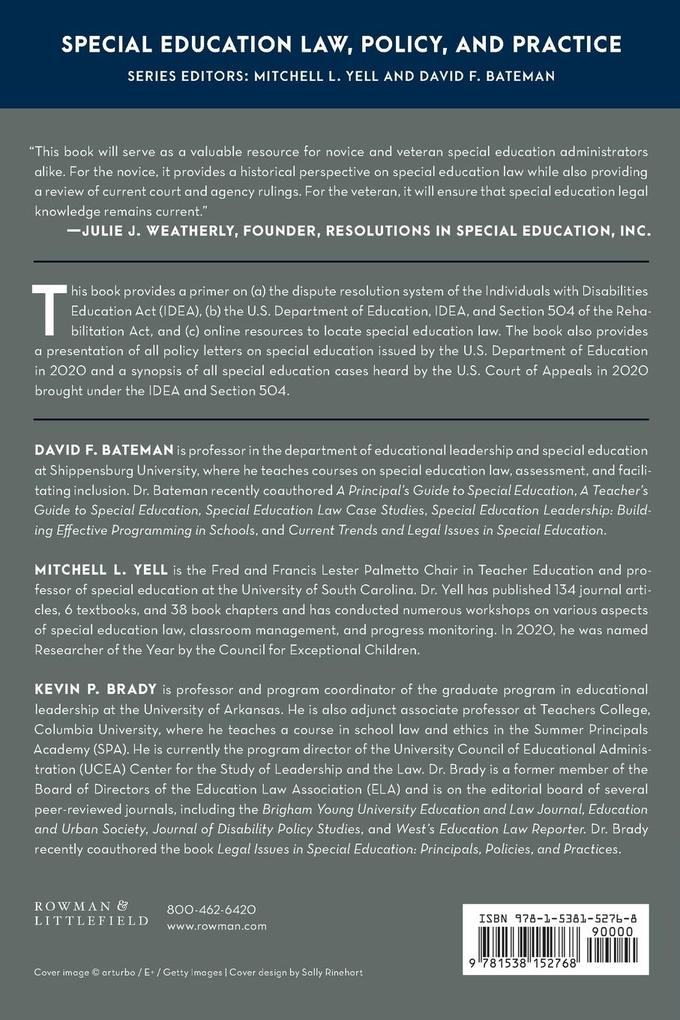 Weitere Ansicht: Special Education Law Annual Review 2020 | David F. Bateman, Mitchell L. Yell, Kevin P. Brady